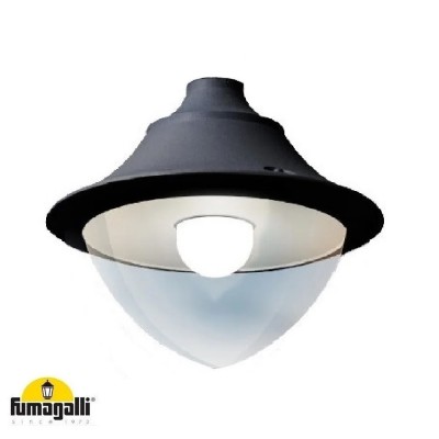 Φωτιστικό Φανάρι για Κολώνα με λάμπα LED E27 50W CCT Ρητίνης Μαύρο IP55 Fumagalli VIVI 400